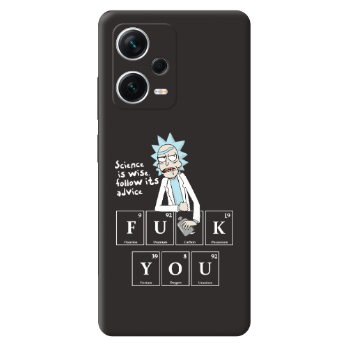 Xiaomi Poco X5 Rick Scince is wise Black Colored Silicone TPU Θήκη