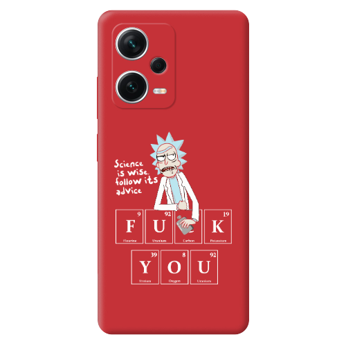 Xiaomi Poco X5 Rick Scince is wise Red Colored Silicone TPU Θήκη