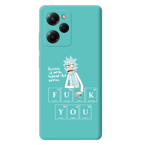 Xiaomi Poco X5 Pro Rick Scince is wise Turquoise Colored Silicone TPU Θήκη