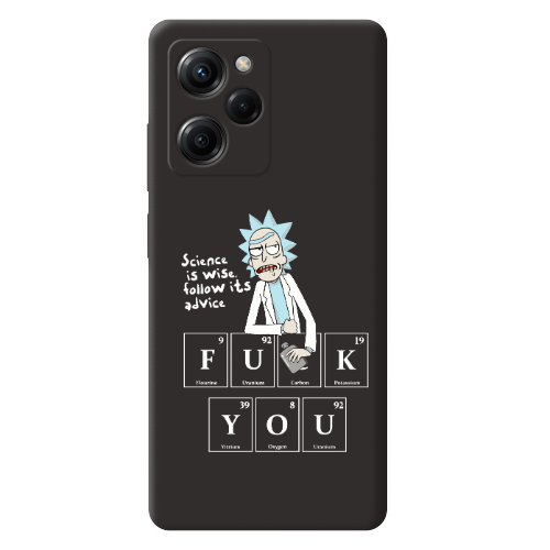 Xiaomi Poco X5 Pro Rick Scince is wise Black Colored Silicone TPU Θήκη