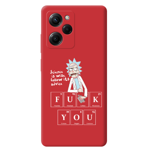 Xiaomi Poco X5 Pro Rick Scince is wise Red Colored Silicone TPU Θήκη