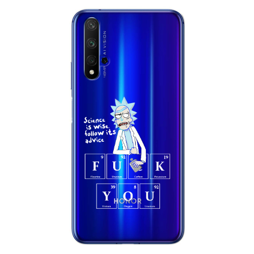 Huawei Nova 5 T Rick Scince is wise Transparent Silicone TPU Θήκη