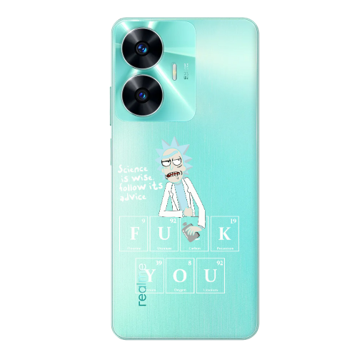 Realme C55 Rick Scince is wise Transparent Silicone TPU Θήκη
