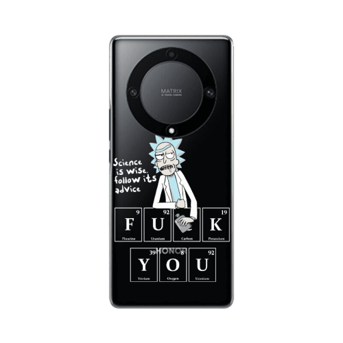Honor Magic5 Lite 5G Rick Scince is wise Transparent Silicone TPU Θήκη