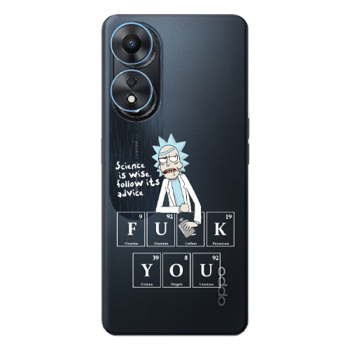 Oppo A 98 Rick Scince is wise Transparent Silicone TPU Θήκη