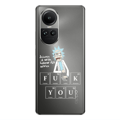 Oppo Reno10 5G Rick Scince is wise Transparent Silicone TPU Θήκη