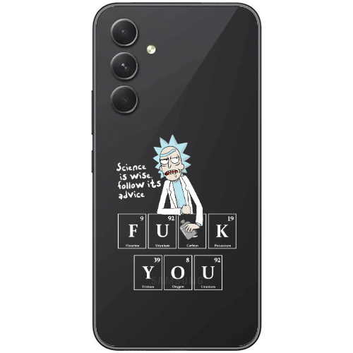 Samsung Galaxy A25 Rick Scince is wise Transparent Silicone TPU Θήκη