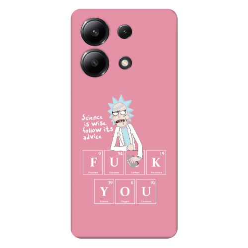 Xiaomi Redmi Note 13 4G Rick Scince is wise Pink Colored Silicone TPU Θήκη