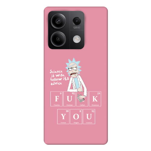 Xiaomi Redmi Note 13Pro 5G Rick Scince is wise Pink Colored Silicone TPU Θήκη