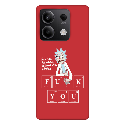 Xiaomi Redmi Note 13Pro 5G Rick Scince is wise Red Colored Silicone TPU Θήκη