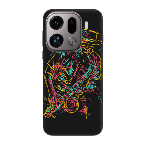 Oppo Find X9 Pro Jazz Black Colored Silicone TPU Θήκη