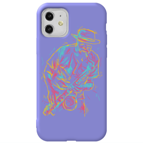 Apple iPhone 11  Jazz Purple Colored Silicone TPU Θήκη