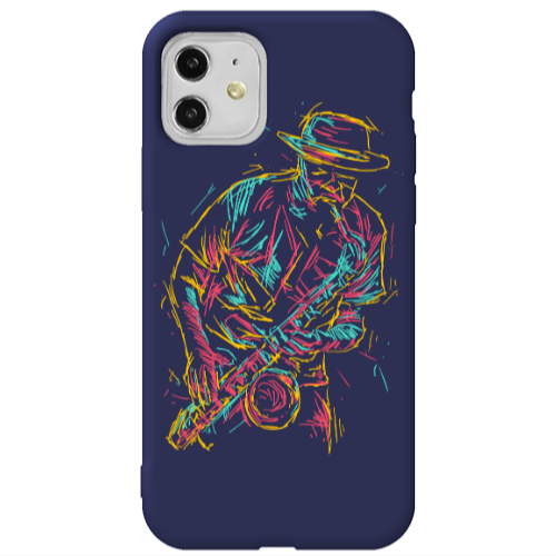 Apple iPhone 11  Jazz Dark blue Colored Silicone TPU Θήκη
