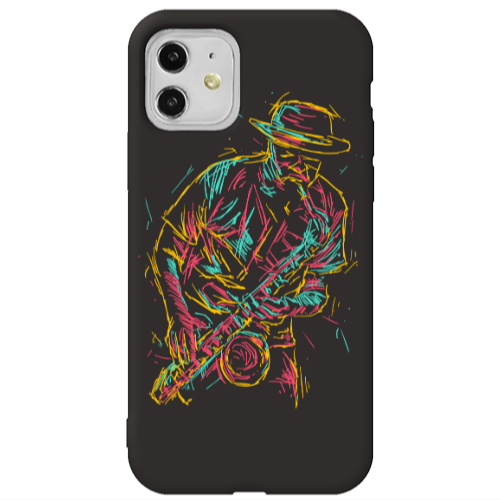 Apple iPhone 11  Jazz Black Colored Silicone TPU Θήκη