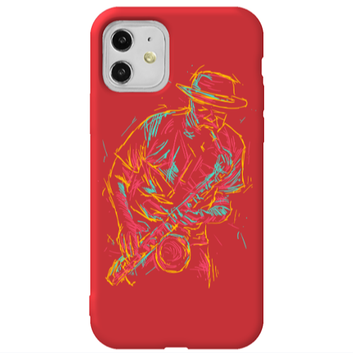 Apple iPhone 11  Jazz Red Colored Silicone TPU Θήκη