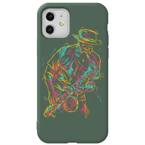 Apple iPhone 11  Jazz Dark Green Colored Silicone TPU Θήκη