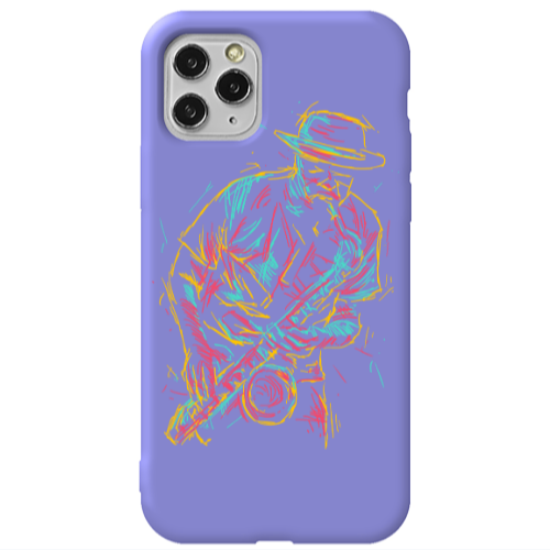 Apple iPhone 11 Pro Jazz Purple Colored Silicone TPU Θήκη
