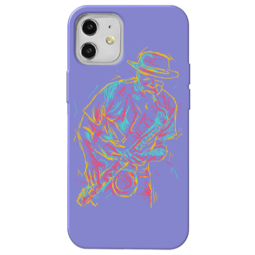 Apple iPhone 12 Jazz Purple Colored Silicone TPU Θήκη