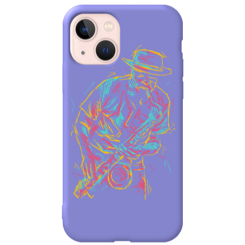 Apple iPhone 13 Jazz Purple Colored Silicone TPU Θήκη