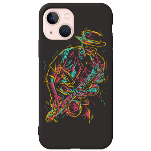 Apple iPhone 13 Jazz Black Colored Silicone TPU Θήκη
