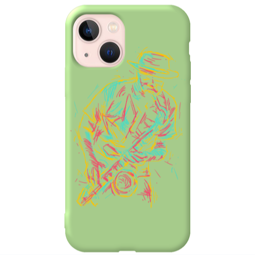 Apple iPhone 13 Jazz Light Green Colored Silicone TPU Θήκη