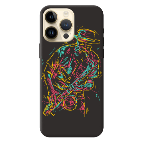 Apple iPhone 13 Pro Max Jazz Black Colored Silicone TPU Θήκη