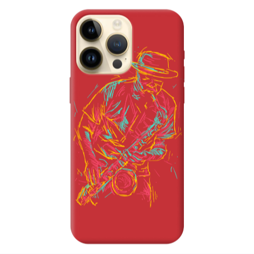 Apple iPhone 13 Pro Max Jazz Red Colored Silicone TPU Θήκη