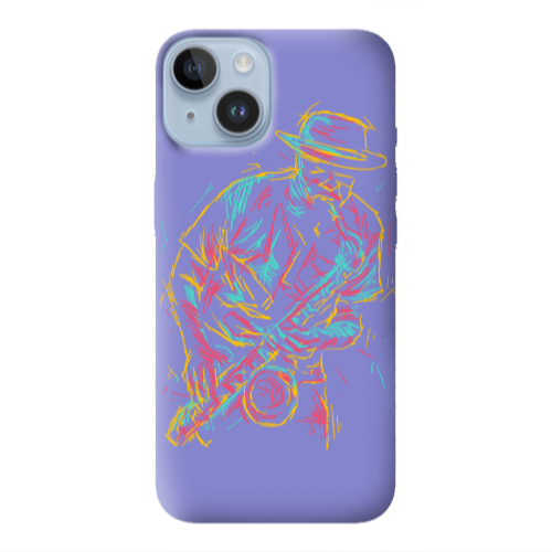 Apple iPhone 14 Plus Jazz Purple Colored Silicone TPU Θήκη