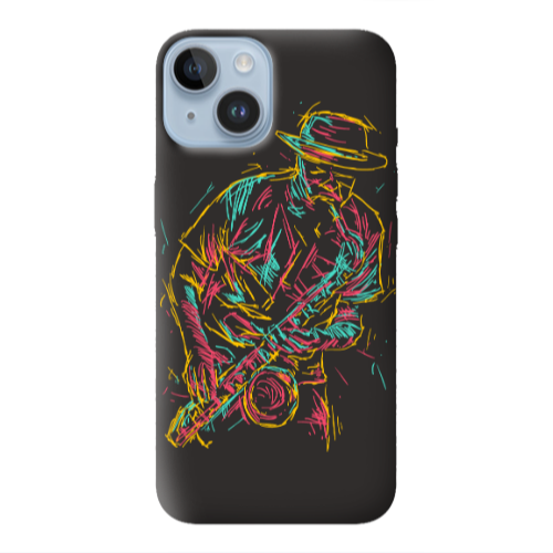 Apple iPhone 14 Plus Jazz Black Colored Silicone TPU Θήκη