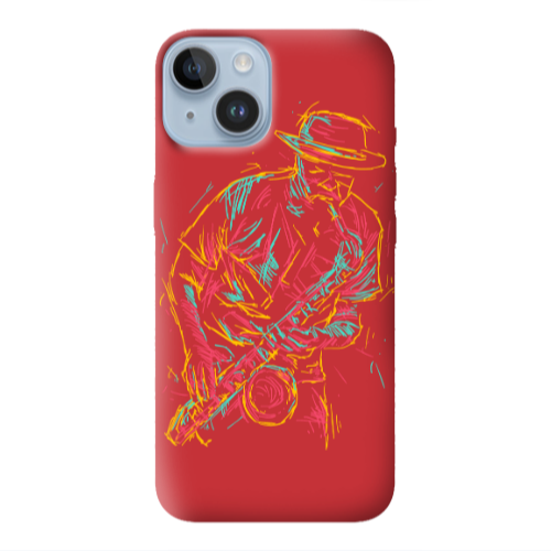 Apple iPhone 14 Plus Jazz Red Colored Silicone TPU Θήκη