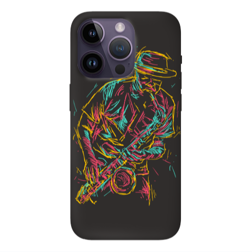 Apple iPhone 14 Pro  Jazz Black Colored Silicone TPU Θήκη