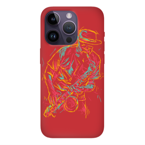 Apple iPhone 14 Pro  Jazz Red Colored Silicone TPU Θήκη