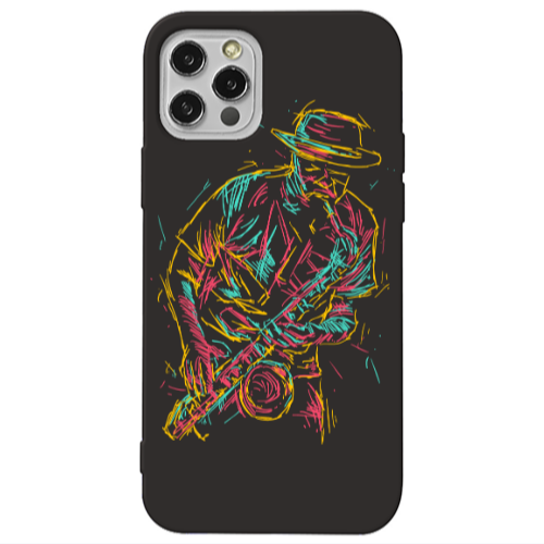 Apple iPhone 13 Pro Jazz Black Colored Silicone TPU Θήκη