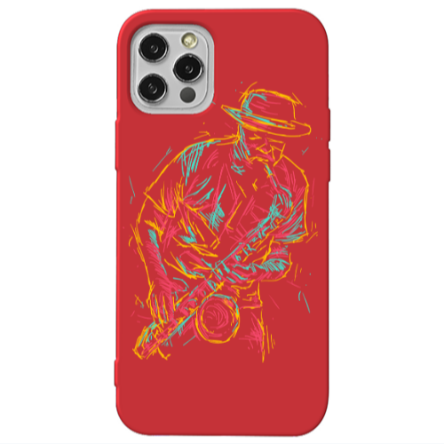 Apple iPhone 13 Pro Jazz Red Colored Silicone TPU Θήκη