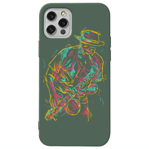 Apple iPhone 13 Pro Jazz Dark Green Colored Silicone TPU Θήκη