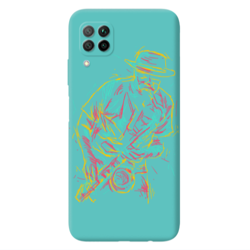 Huawei P40 Lite Jazz Turquoise Colored Silicone TPU Θήκη
