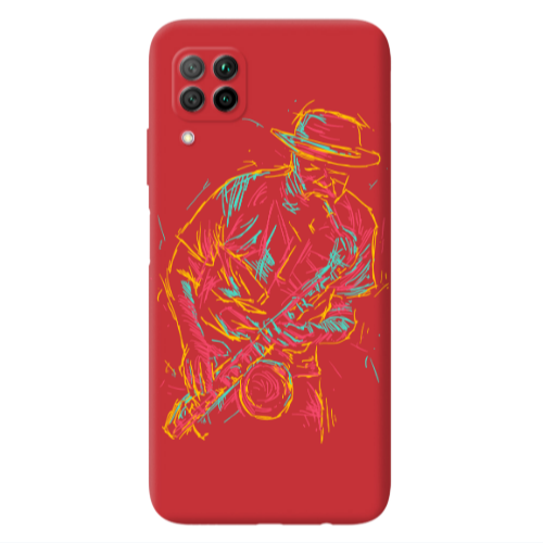 Huawei P40 Lite Jazz Red Colored Silicone TPU Θήκη