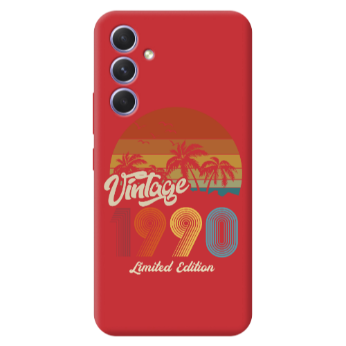 Samsung A56 Vintage Red Colored Silicone TPU Θήκη