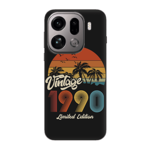Oppo Find X9 Pro Vintage Black Colored Silicone TPU Θήκη