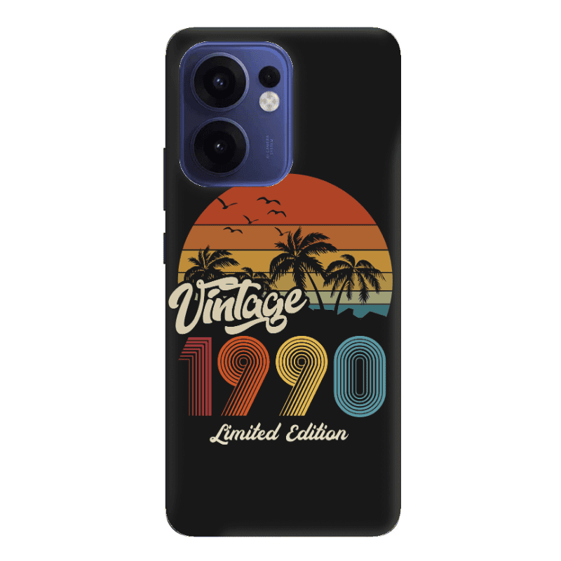 Oppo Reno 13 F Vintage Black Colored Silicone TPU Θήκη