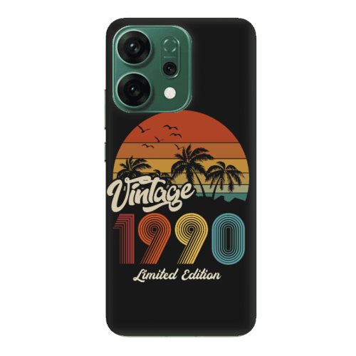 Oppo RENO 14 Vintage Black Colored Silicone TPU Θήκη
