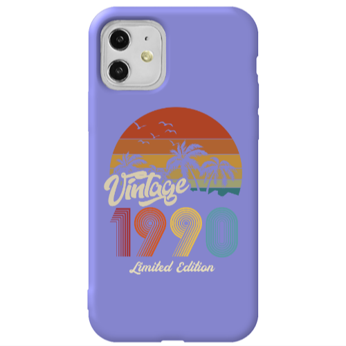 Apple iPhone 11  Vintage Purple Colored Silicone TPU Θήκη