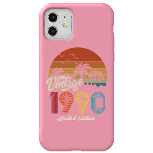 Apple iPhone 11  Vintage Pink Colored Silicone TPU Θήκη