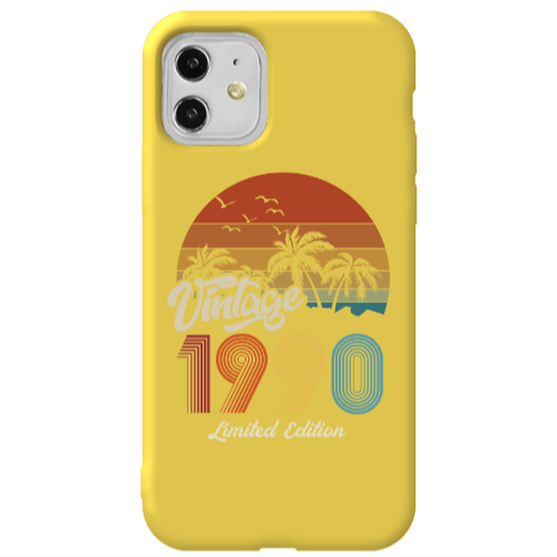 Apple iPhone 11  Vintage Yellow Colored Silicone TPU Θήκη