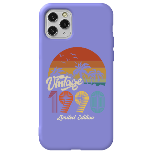 Apple iPhone 11 Pro Vintage Purple Colored Silicone TPU Θήκη