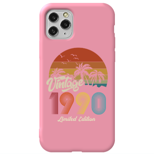 Apple iPhone 11 Pro Vintage Pink Colored Silicone TPU Θήκη