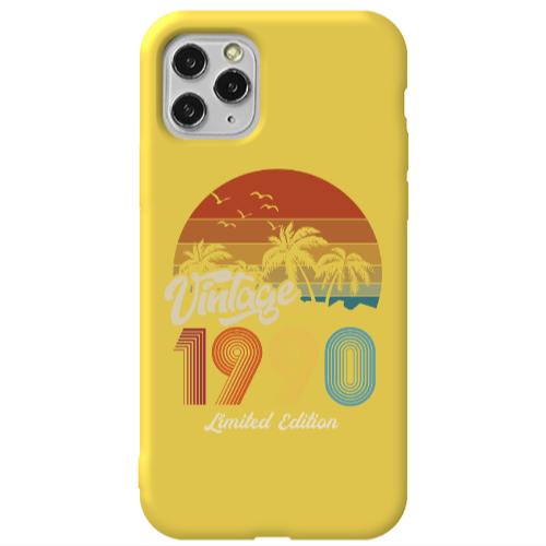 Apple iPhone 11 Pro Vintage Yellow Colored Silicone TPU Θήκη