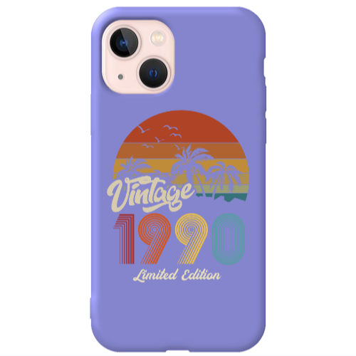 Apple iPhone 13 Vintage Purple Colored Silicone TPU Θήκη