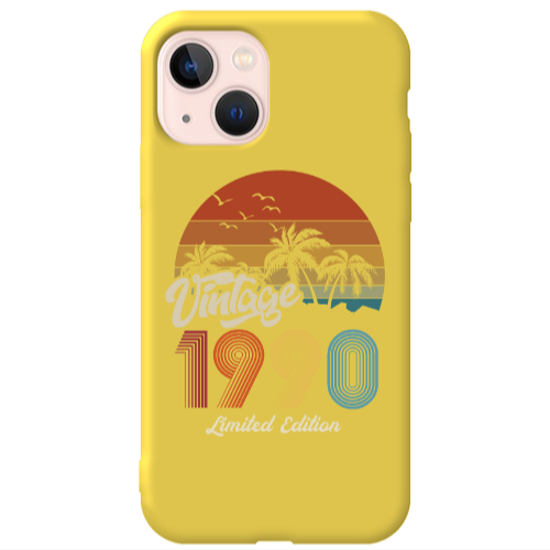 Apple iPhone 13 Vintage Yellow Colored Silicone TPU Θήκη