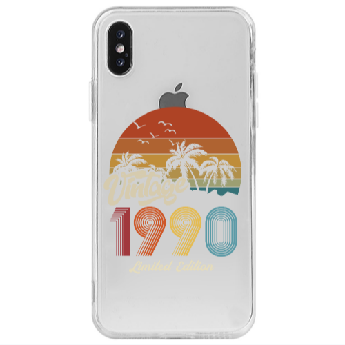 Apple iPhone X Vintage Transparent Silicone TPU Θήκη
